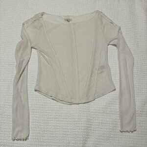PILCRO BY ANTHROPOLOGIE sheer corset style top size S
